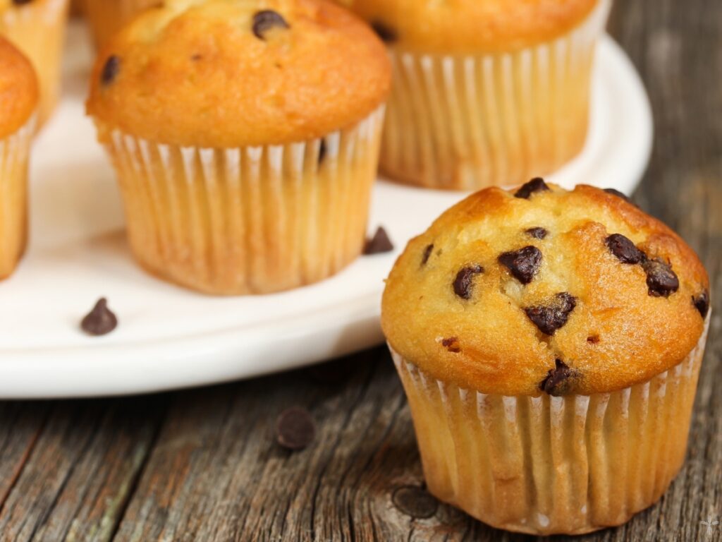 Greek Yogurt Chocolate Chip Muffins