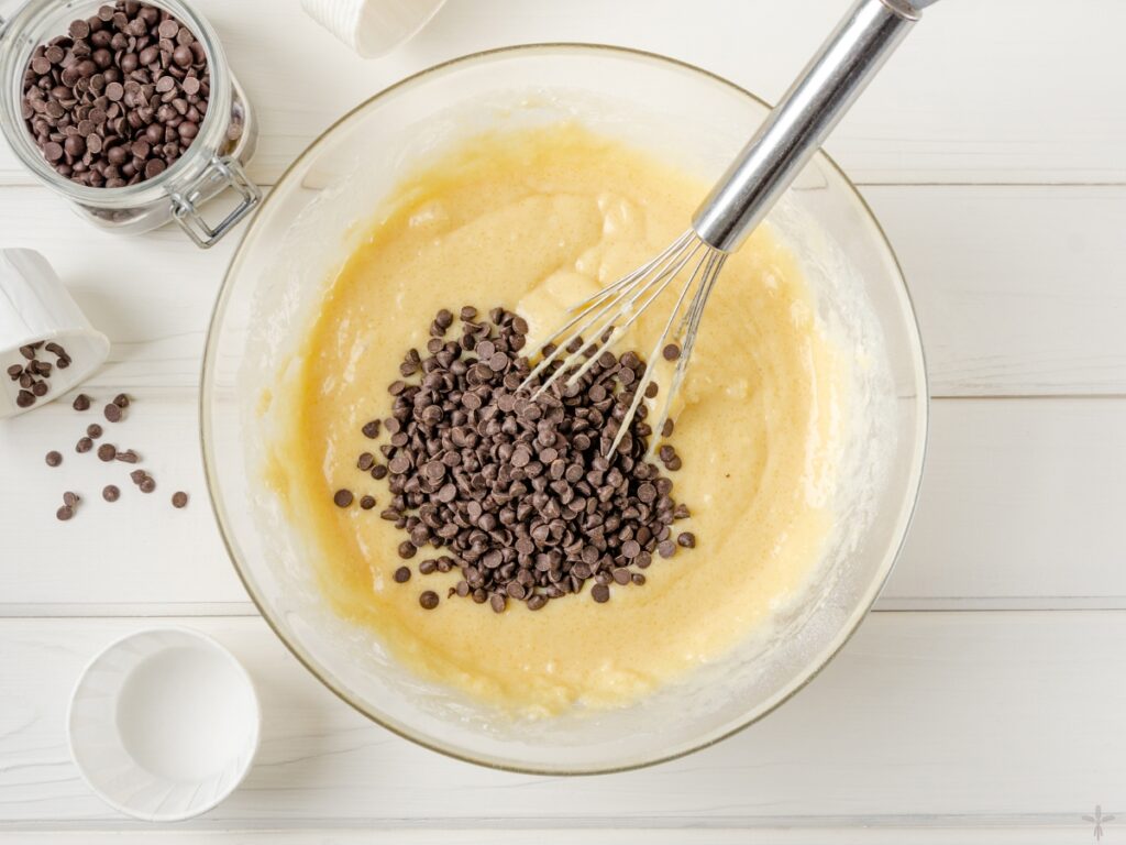 Greek Yogurt Chocolate Chip Muffin batter