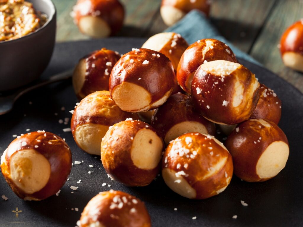 sourdough pretzel bites
