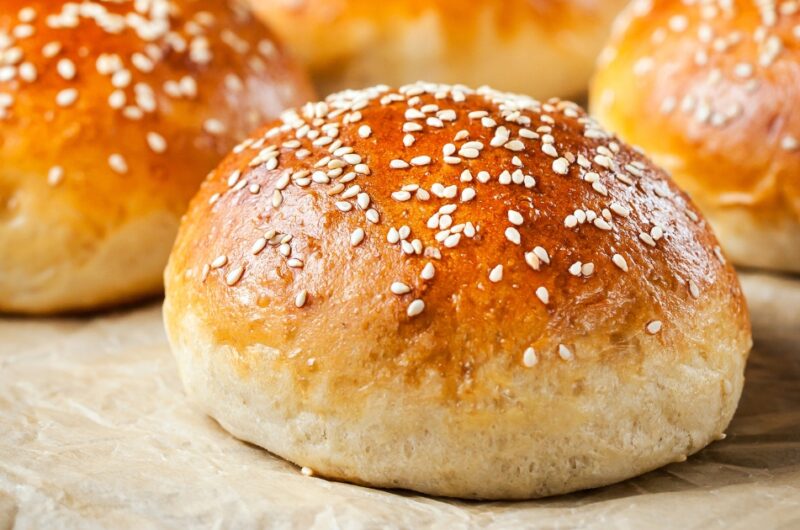 Homemade Sourdough Hamburger Buns